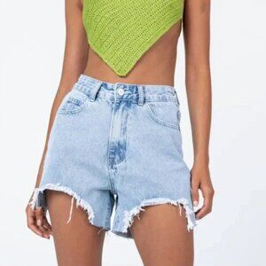Princess Polly High Waist Brittany Denim Cutoff Shorts Sz 10
